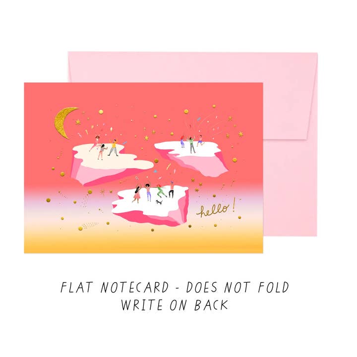 FEESTJE OP STAP - Notecard Single voor wholesale door Carolyn Suzuki