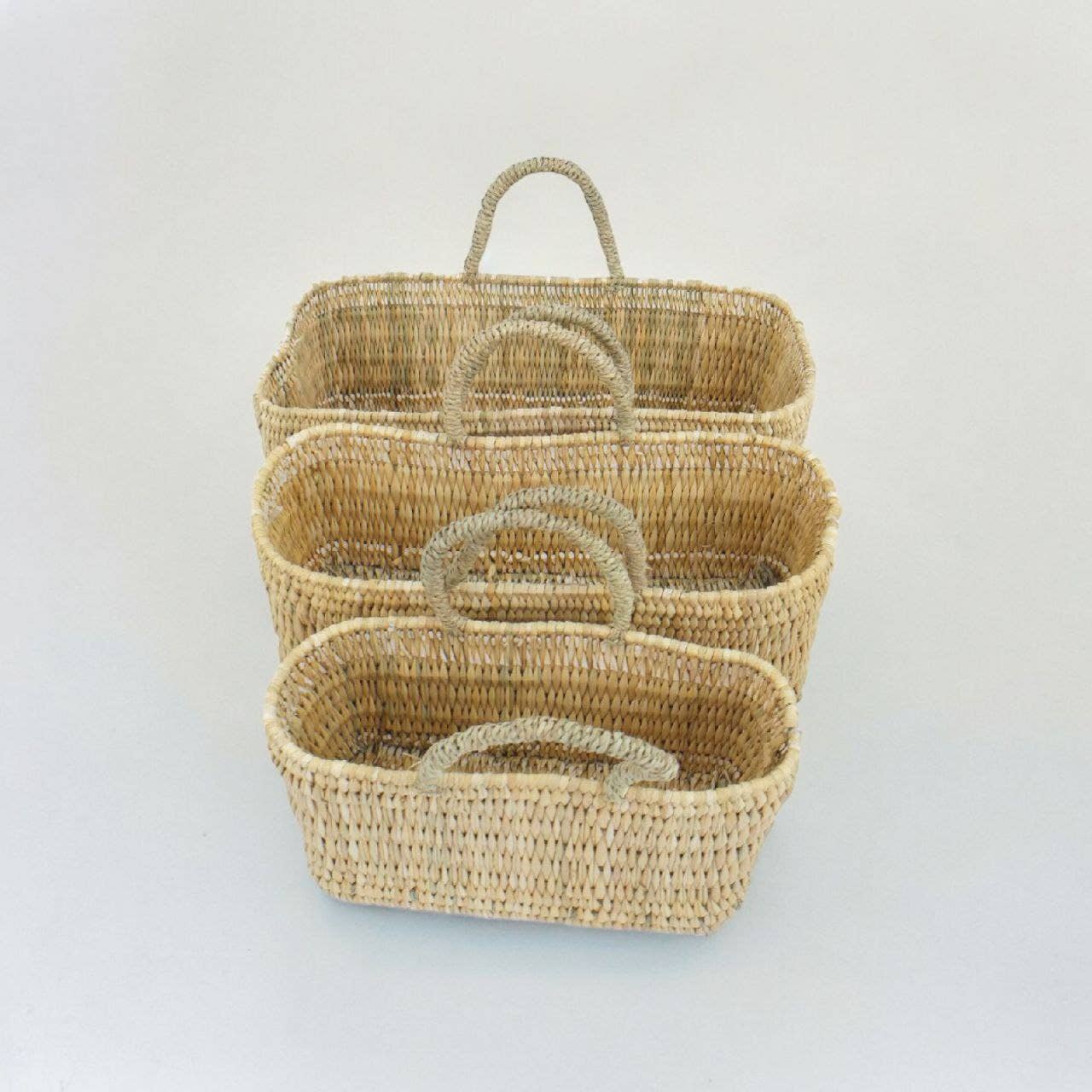 Gran Wholesale - Wholesale Basket - Wicker Storage Basket with Handles, Reed Weave Basket 2