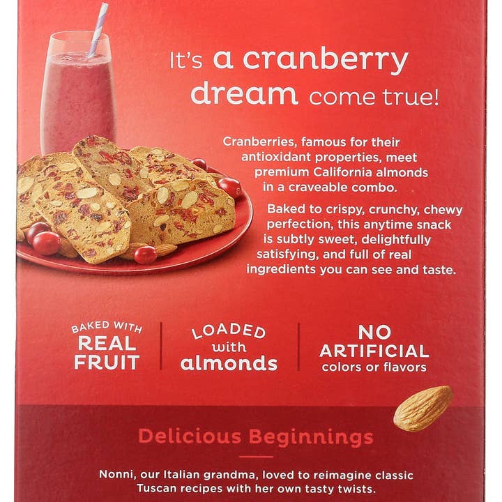 Everyday Supply Co - Wholesale Cookie - NONNIS THINS CRANBERRY ALMOND - Case of 61