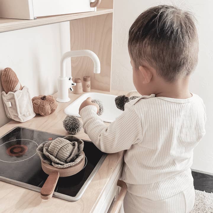 Little Lamb Kind - Vendita all'ingrosso Sonaglio - Neonati - Sonaglio da mano per bambini a forma di cavolo con effetto scricchiolante3