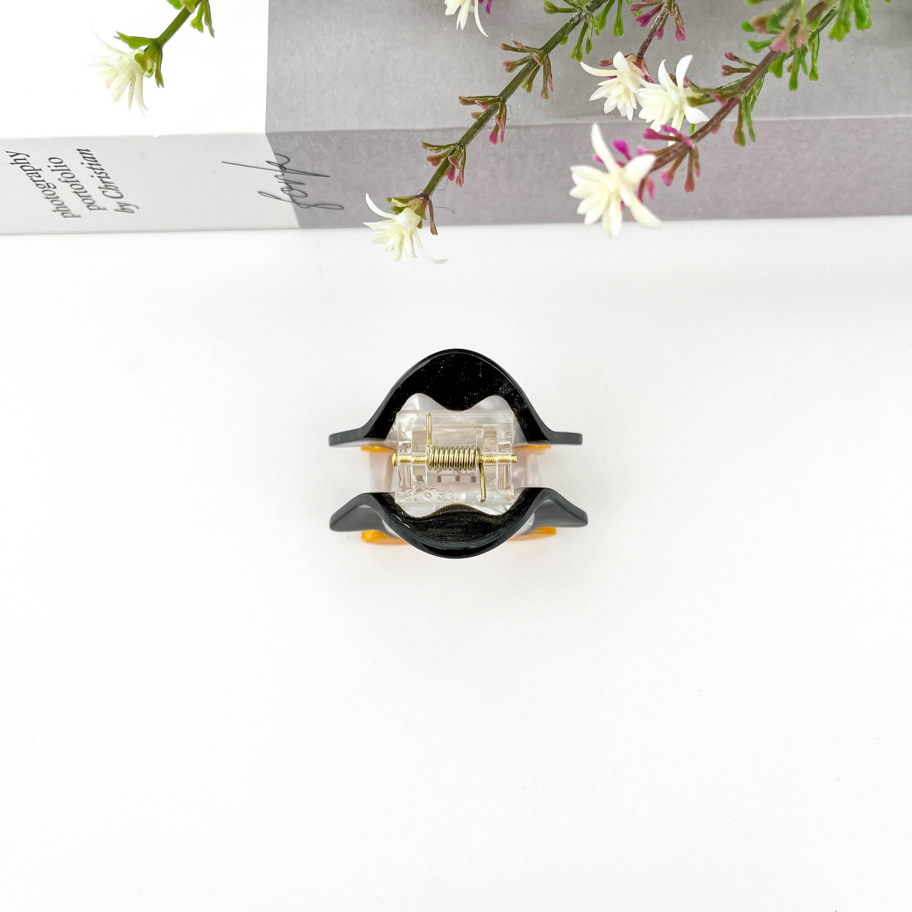 Cartoon Penguin Small Acetate Hair Clip for wholesale on Faire5