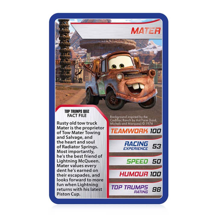 Top Trumps USA, Inc. - Wholesale Card Game - Disney Pixar Cars Top Trumps
