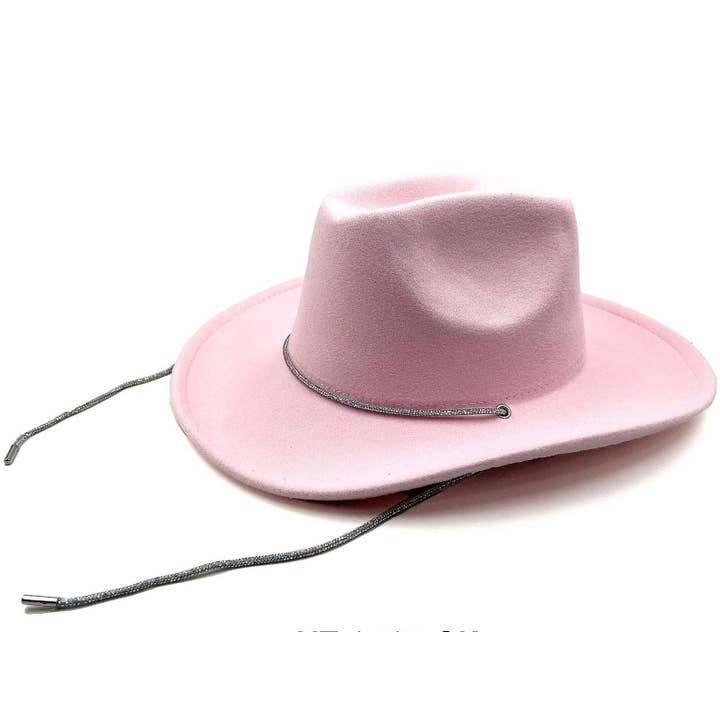 Diacly - Wholesale Cowboy Hat - Women's - Rhinestone String Solid Western Cowboy Cowgirl Hat1
