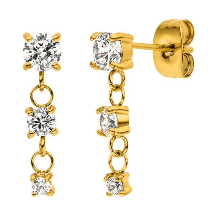 Pure Elegance Earrings | 18K Gold Plated for wholesale by Schmuckgroßhandel