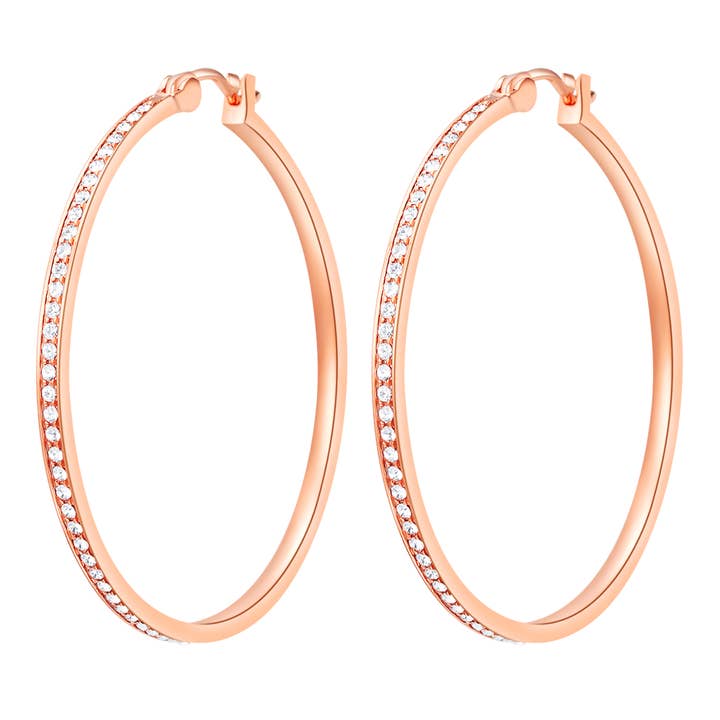 Eternity Mix Carrier Hoops 39 mm Kristall |2-1369-ACLR für den Großhandel von My Jewellery Story