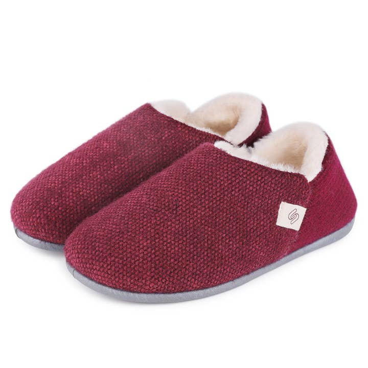 Isobel Full Back Slipper in Berry for wholesale by Shu Da Living