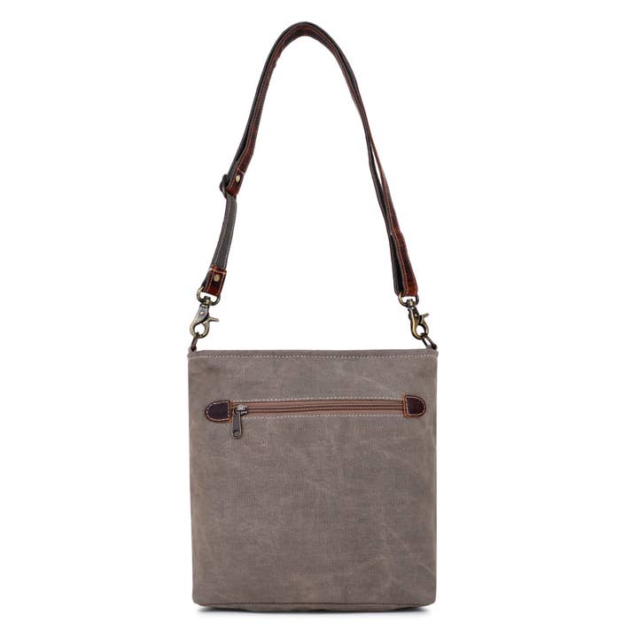 Sixtease Bags USA - Wholesale Shoulder Bag - Women's - Canvas & Leather Women Shoulder Bag - Green Floral