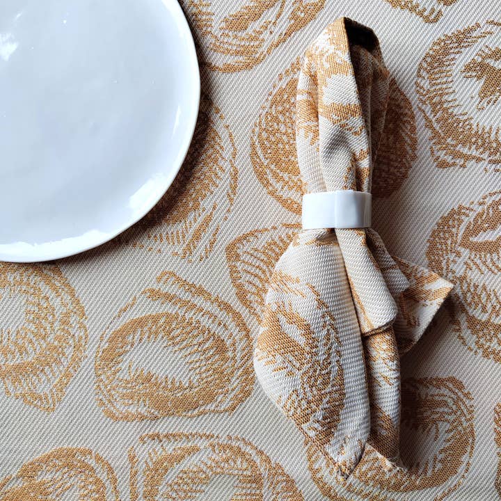 Große Serviette aus Bio-Baumwolle, handgefertigt, Tortellino-Design für den Großhandel von Modoro