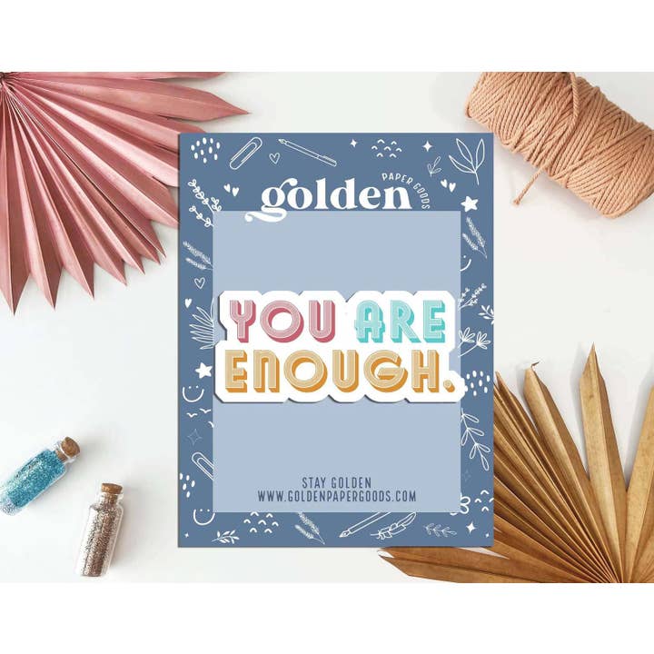 Du bist genug Aufkleber für den Großhandel von Golden Paper Goods