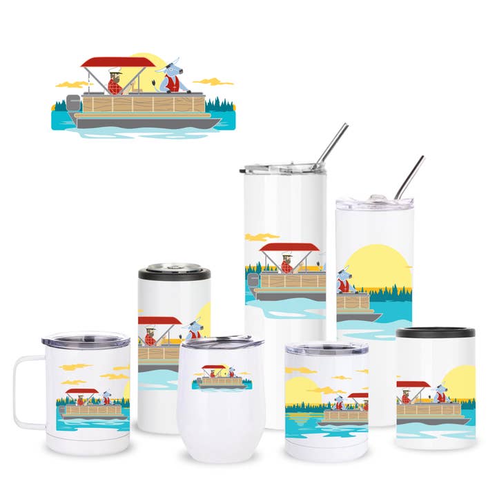 Pontoon Paul Bunyan + Babe Insulated Drinkware for wholesale by Creative Compass