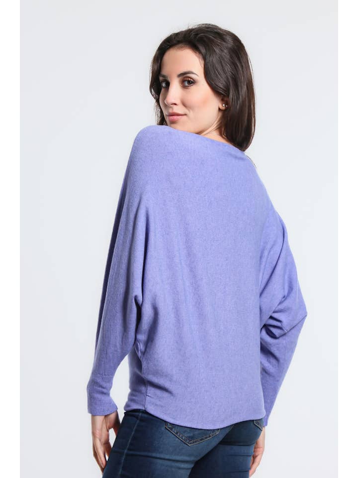 TINA Stephens Italy/Tees By Tina – Großhandel Strickpullover – Damen – Mylah Seriously Weicher Fledermaus-Pullover (BLS413)62