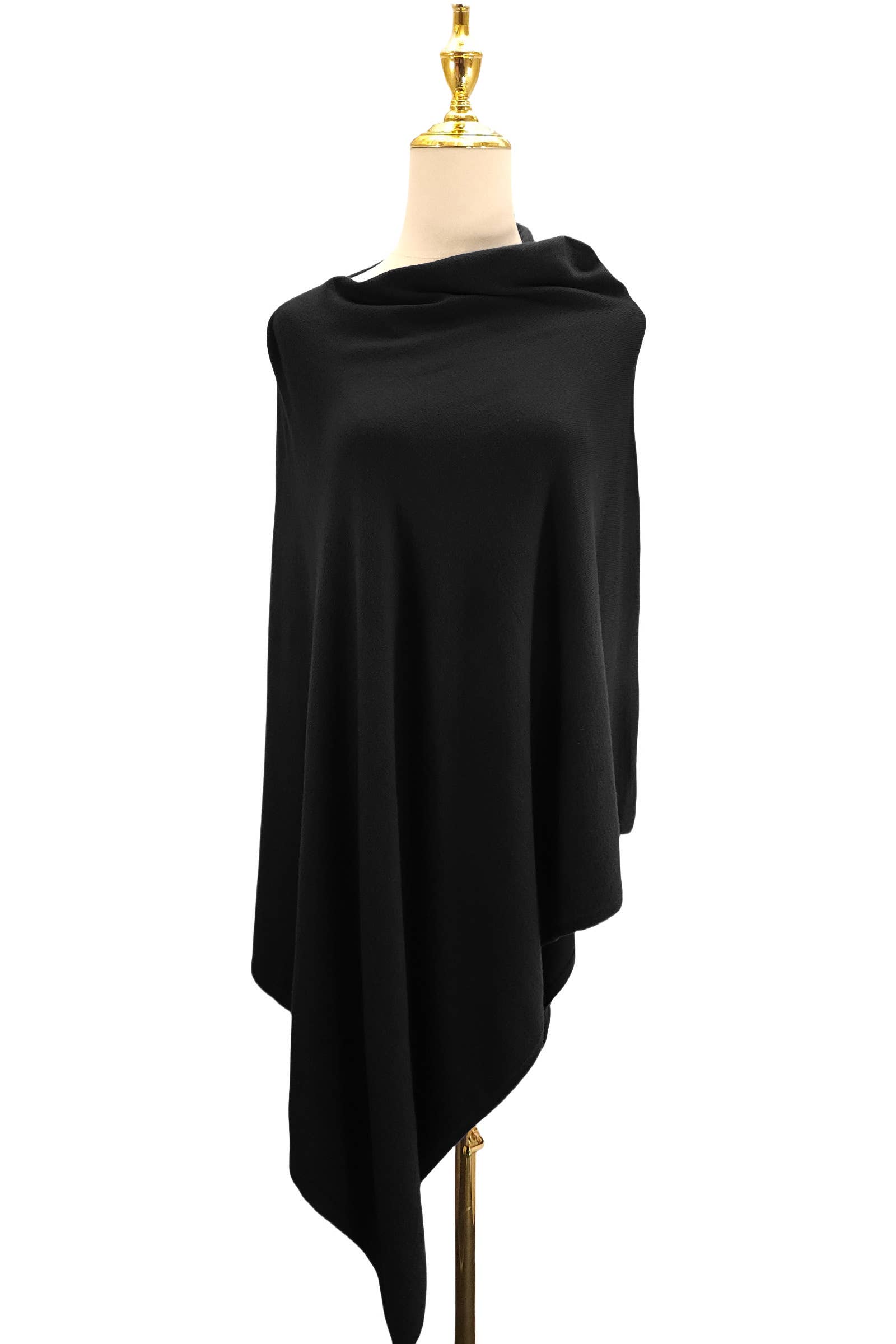 Fashion Scarf World - Vente Poncho – femme - Poncho uni en laine confortable19