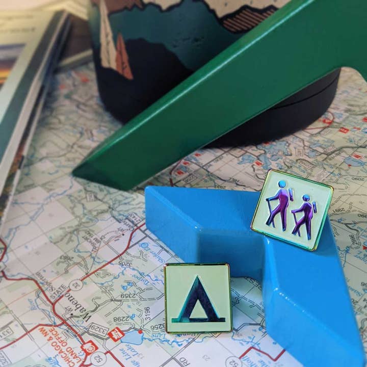 Let's Go Outside soft enamel pin set (adventure colorway) for wholesale by Cunning Linguist Co.