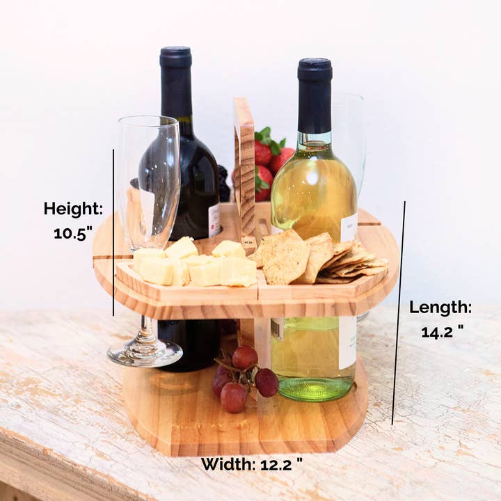 Sequel Giftables - Wholesale Beer/Wine Caddy - Outdoor Wine Table Charcuterie Tray Wine Caddy 8