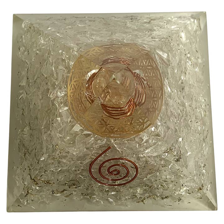 VIE - Wholesale Spiritual Stone/Crystal - Orgone Reiki Healing Pyramid - Energy Cleansing, 7.5cm33