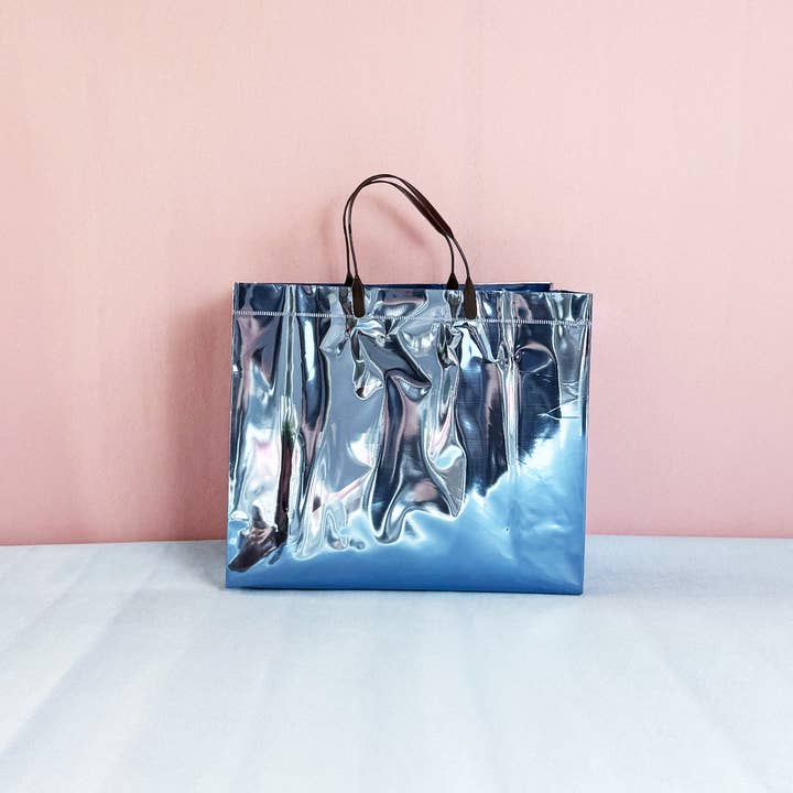 ByHome - Wholesale Gift Bag - 24pcs, Blue Laser Iridescent reflective PVC gift Bag