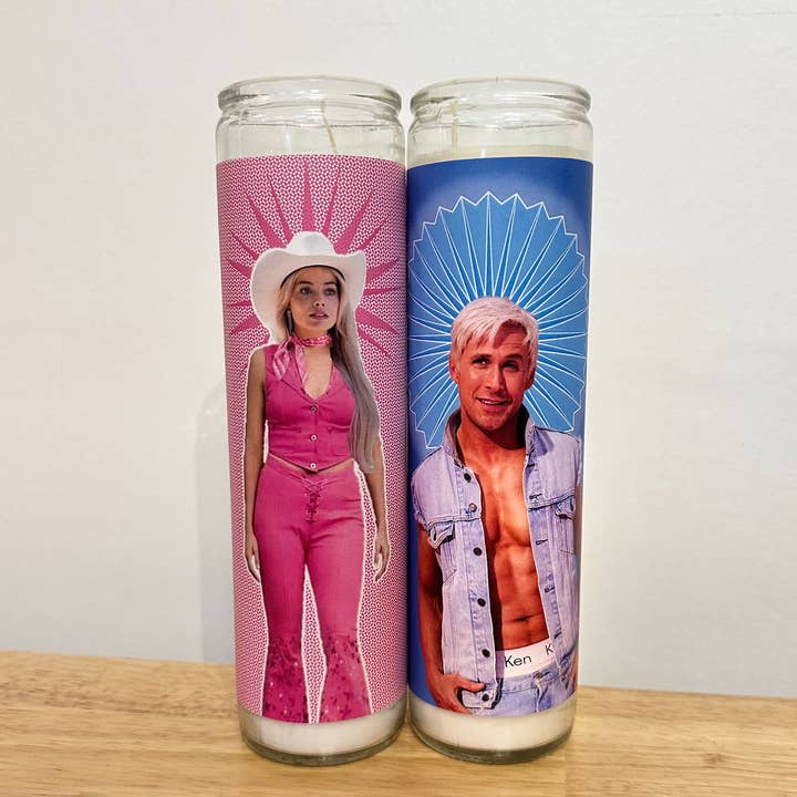 Barbie & Ken Prayer Candle for wholesale by Flaming Feminist