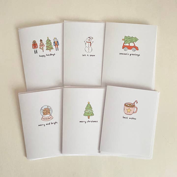 Cartes de vœux artisanales d'hiver pour la vente par The Aesthetics Studio