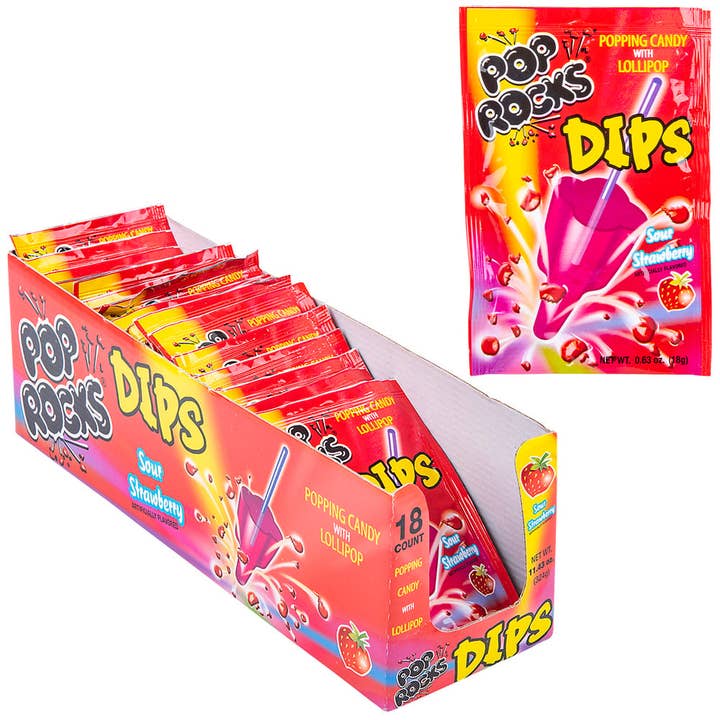 POP ROCKS DIPS FRAISE ACIDE - Bonbon LLB pour la vente par La Luna Bella - Toys