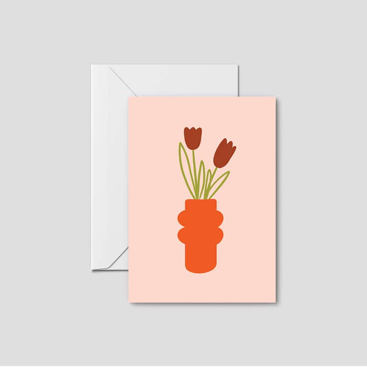 Carte de vœux Tulip Vessel pour la vente par Heartfelt Hello