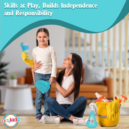 The Toy Group - Wholesale Toy Set - Kids - Playkidz Kid Cleaning Role Play Housekeeping Set6