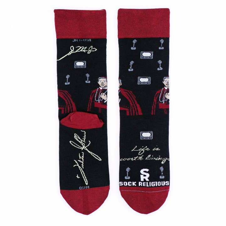 Sock Religious - Wholesale Socks - Unisex - Archbishop Fulton Sheen Adult Socks1