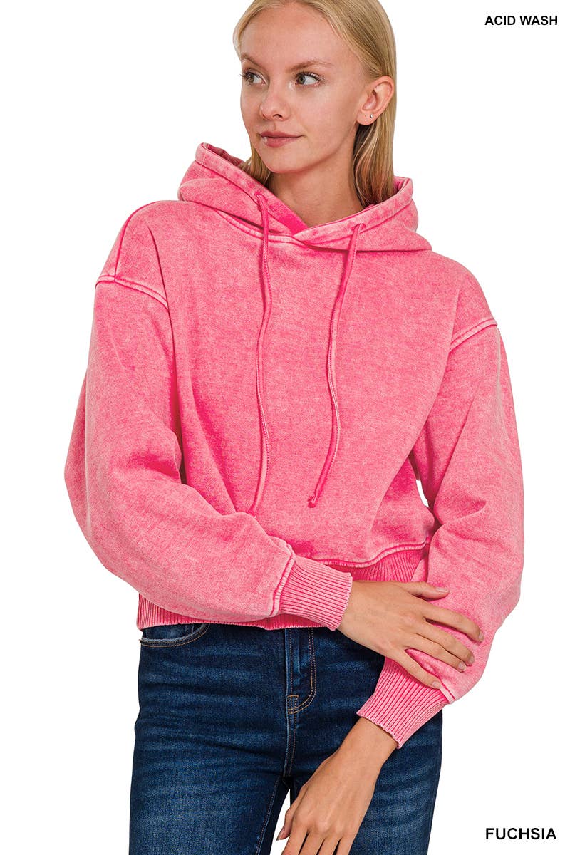 42POPS – Großhandel Hoodie – Damen – Acid-Wash-Fleece-Crop-Hoodie9