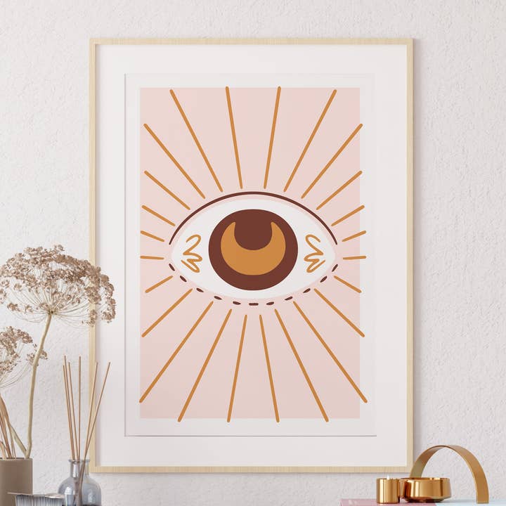 Abstrakt Boho Sun Print No25 for engroshandel hos el&chic