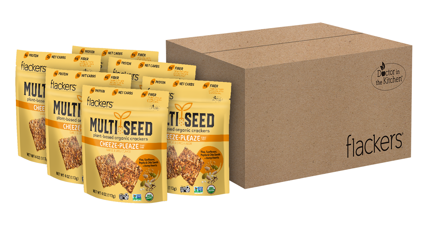 Dr. In The Kitchen, LLC - Vente Biscuit salé - Flackers Crackers Multi-Graines, Cheeze-Pleaze1