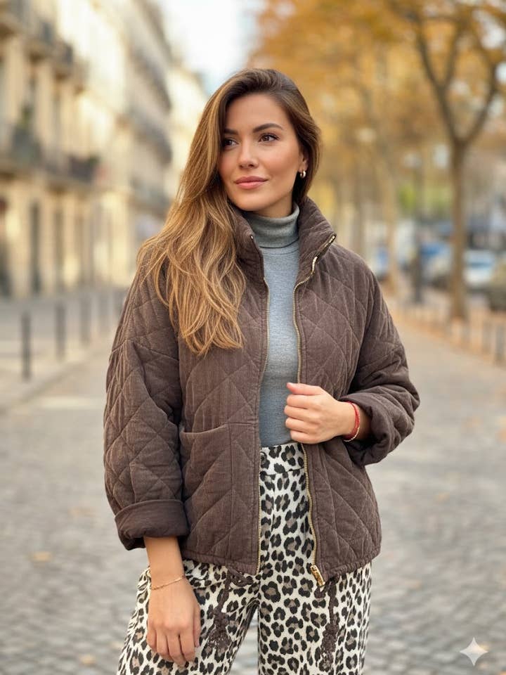 Quiltad damjacka för wholesale av VICTORIA&ISAAC