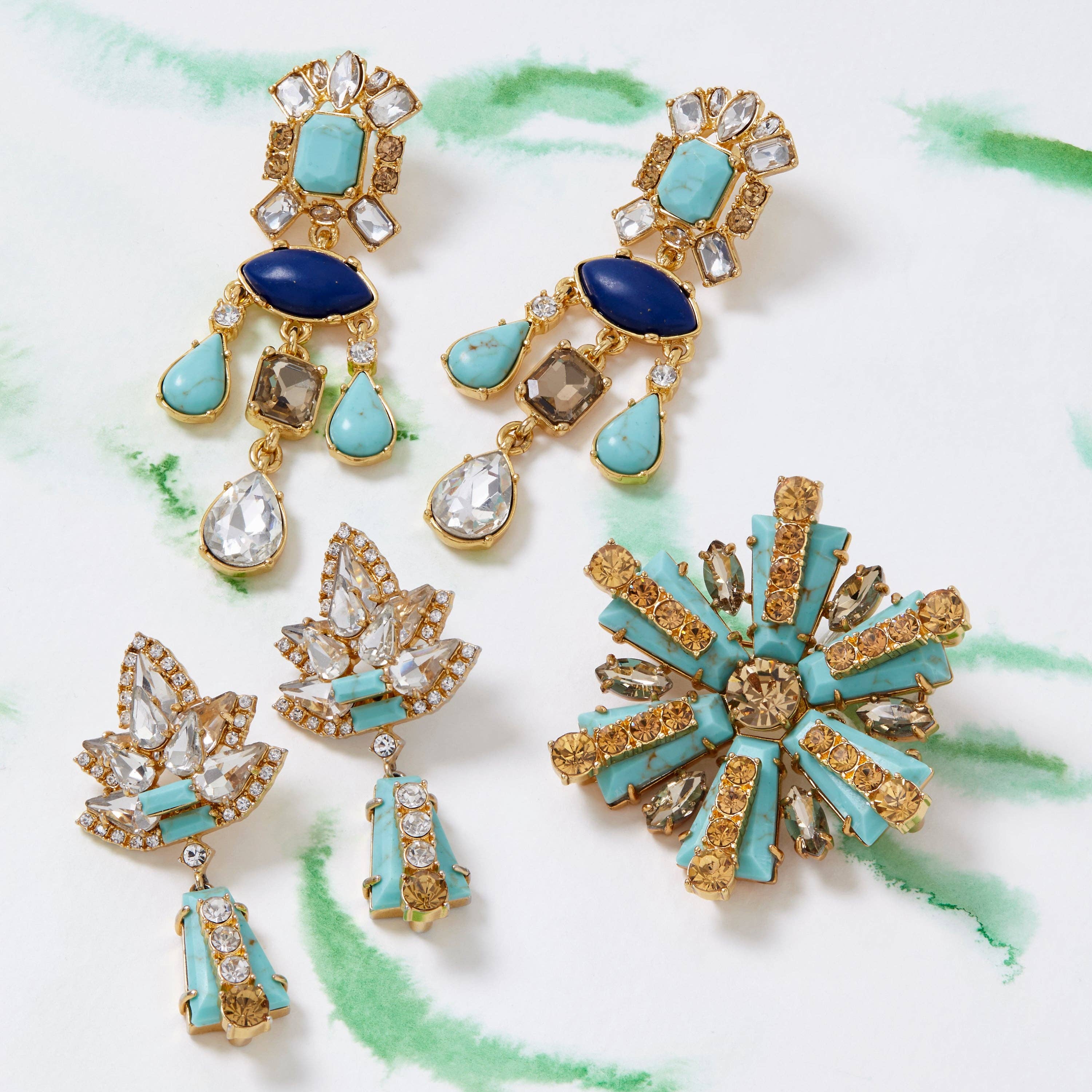 Joanna Buchanan - Wholesale Brooch - Starburst brooch, turquoise1