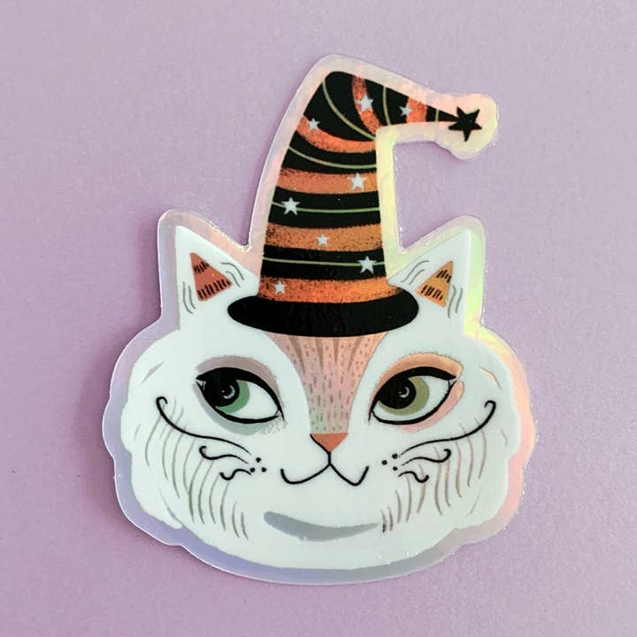 WITCHY KITTY - HOLOGRAFISK KLISTERMÄRKE för wholesale av Dirty Lola