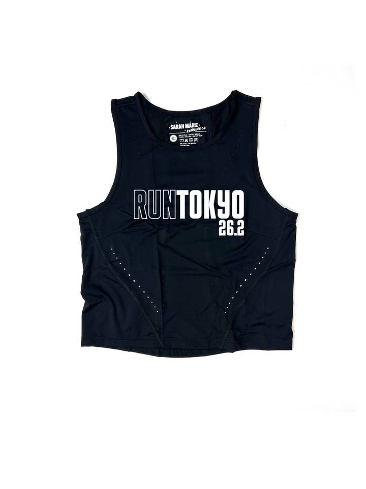 RUN TOKYO 26.2 Strider Running Tank for wholesale by Sarah Marie Running Co