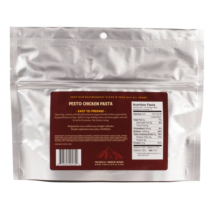 Pesto Chicken Pasta for wholesale by Trailtopia