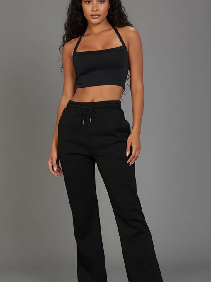 CAPELLA APPAREL – wholesale Mjukis- och joggingbyxor – Dam – Dragsko Waist Slant Pocket Sweatpants