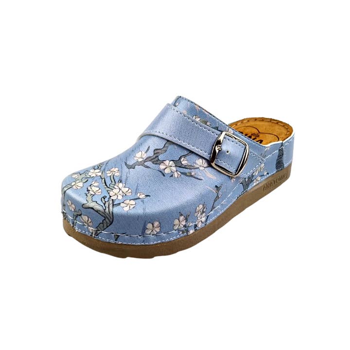 TRAAGOODS.COM - Wholesale Clogs - Women's - Pu Medical Clogs - Van Gogh Almond Blossoms