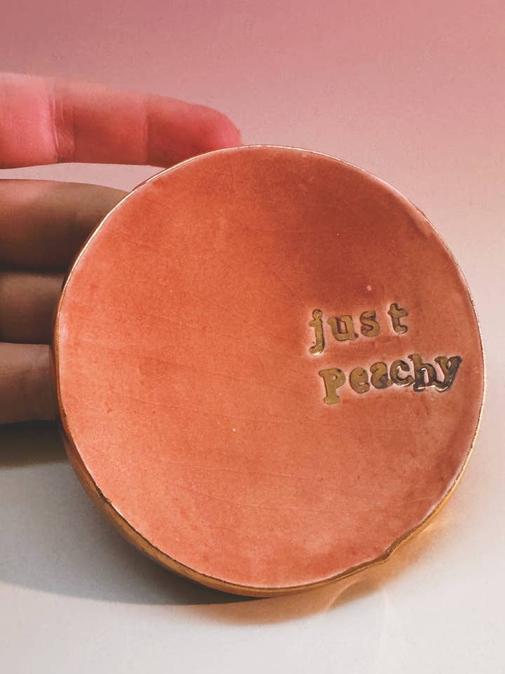 Just Peachy- ceramic dish for wholesale by Gloria Faye