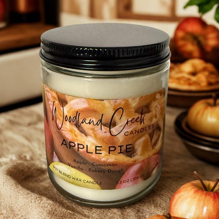 Apple Pie Soy Blend Wax Candle for wholesale by Woodland Creek Candles