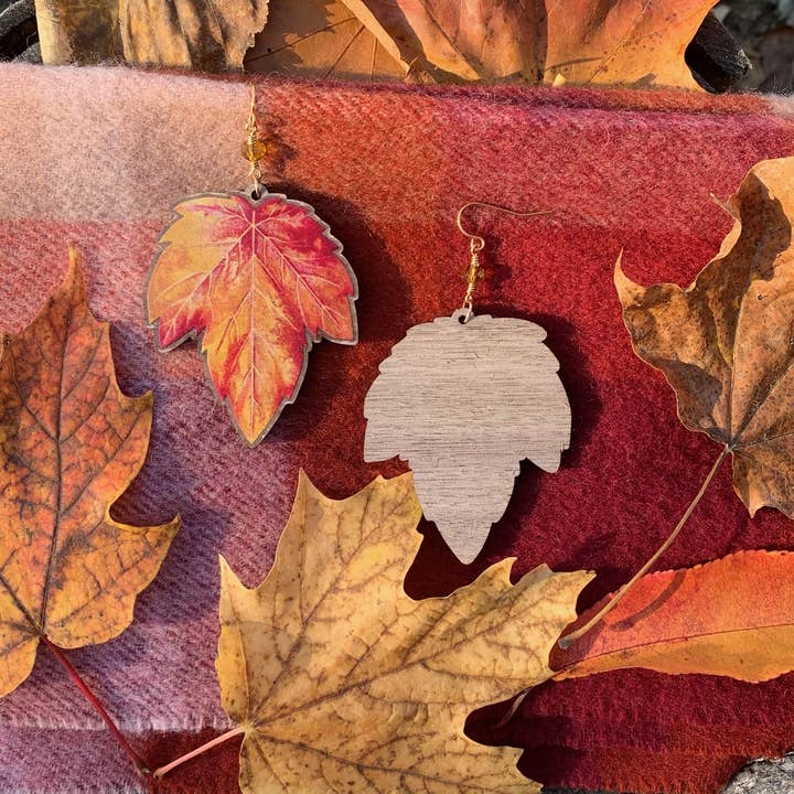 Opal's Art - Wholesale Dangle Earrings - Maple Leaf Dangles1