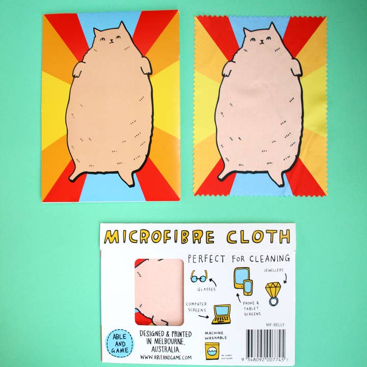 Able And Game - Wholesale Eyewear cases & holders – Unisex - Cat Belly - Microfibre Glasses Cleaning Cloth2