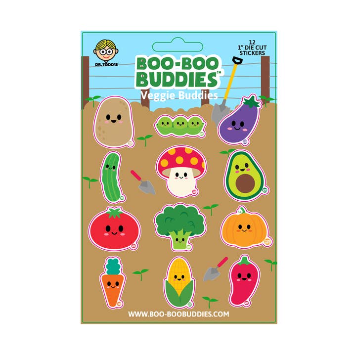 Hoja de pegatinas Boo Boo Buddies® Veggie Buddies – Coleccionable para venta al por mayor de Boo Boo Buddies