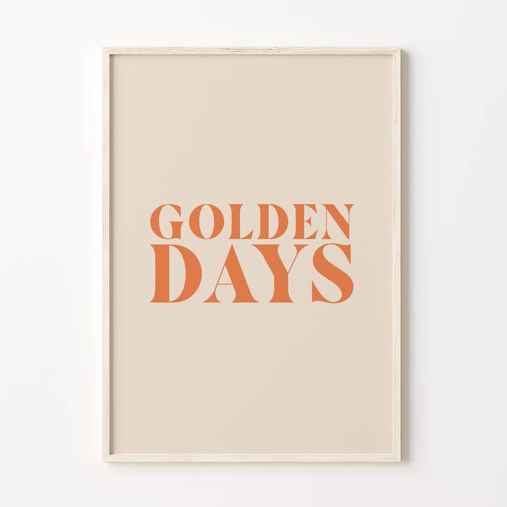 Goldene Tage Kunstdruck für den Großhandel von Peach and Home