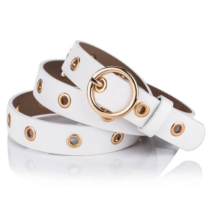 Sheer Trend - Wholesale Belt - Women's - Round Buckle Simple Fashion Versatile Casual Belt2