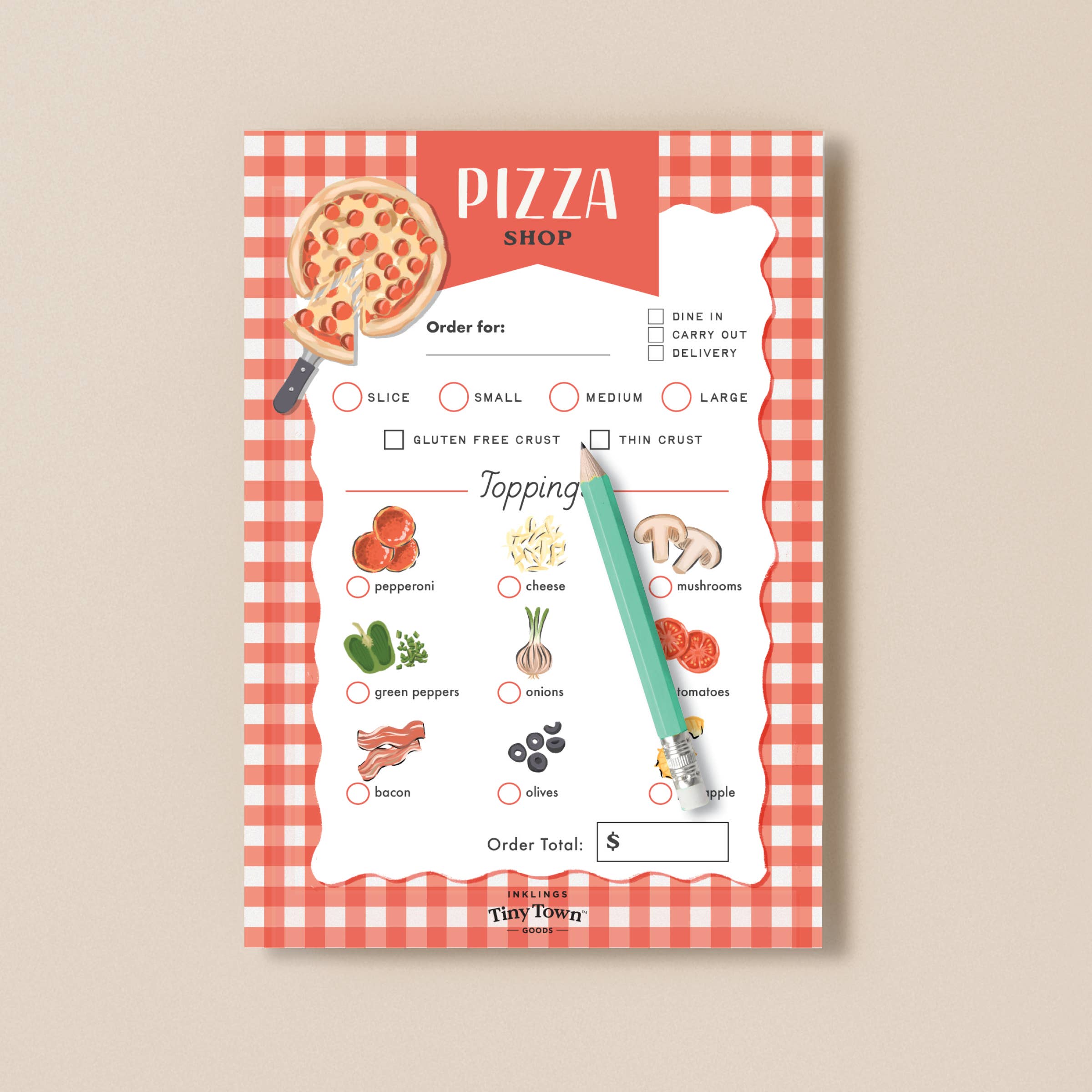 Inklings Paperie – wholesale Notepad – Inklings Tiny Town™ Play Notepad - Pizza Shop4