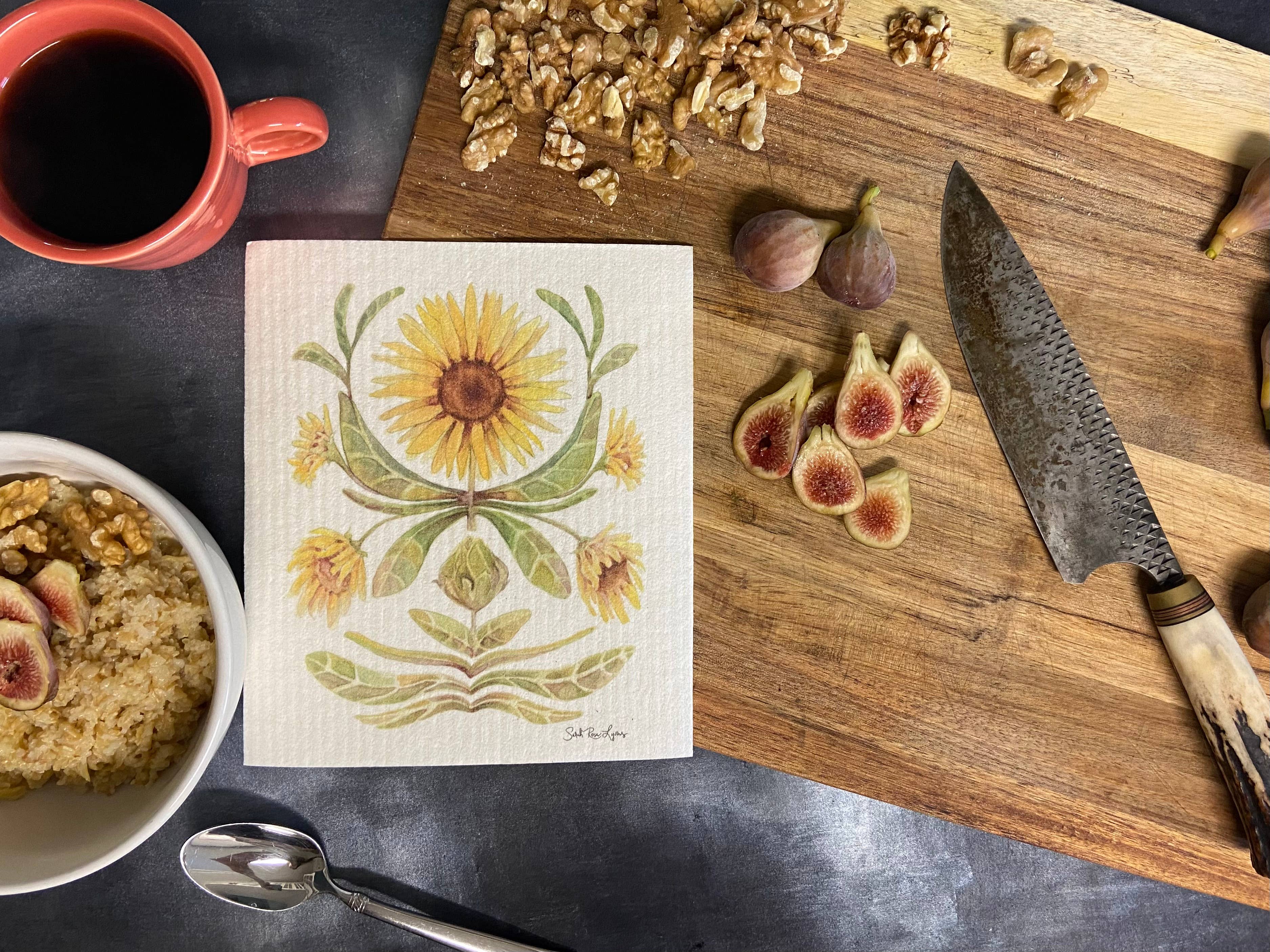 Sarah Rose - Wholesale Theedoek/vaatdoek - Zonnebloem Zweeds vaatdoek2