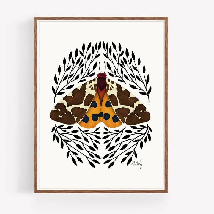 Papillon de nuit girafe - illustration de papillon de nuit pour la vente par Annie Bailey Art