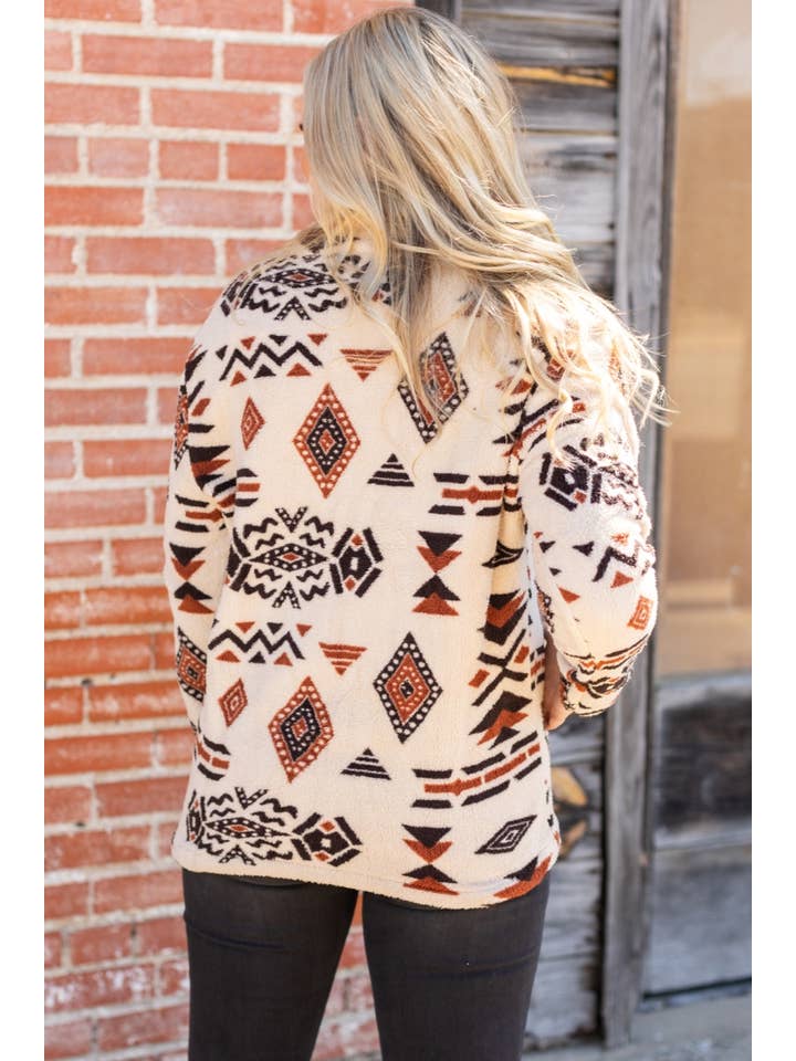 DESHENG ENTERPRISE - Vendita all'ingrosso Felpa - Donna - Maglia Sherpa Tribale Occidentale2