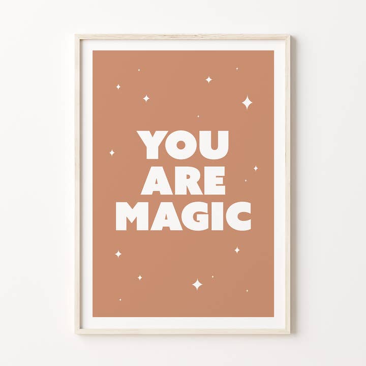 Impresión artística con cita mágica de Eres para venta al por mayor de Peach and Home