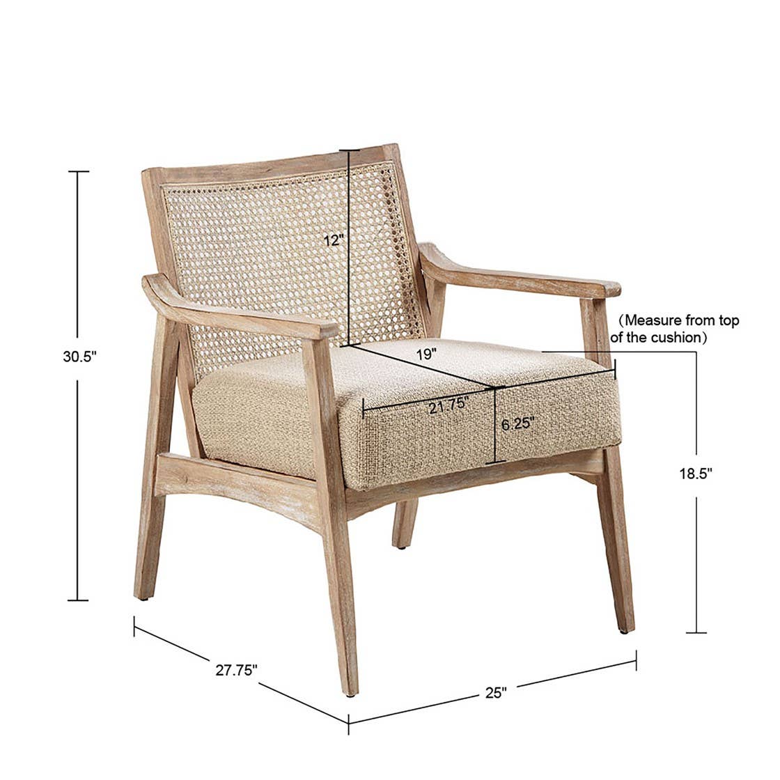 Olliix - Wholesale Chair - Modern Farmhouse Wood Armchair Living Room Accent Chair1