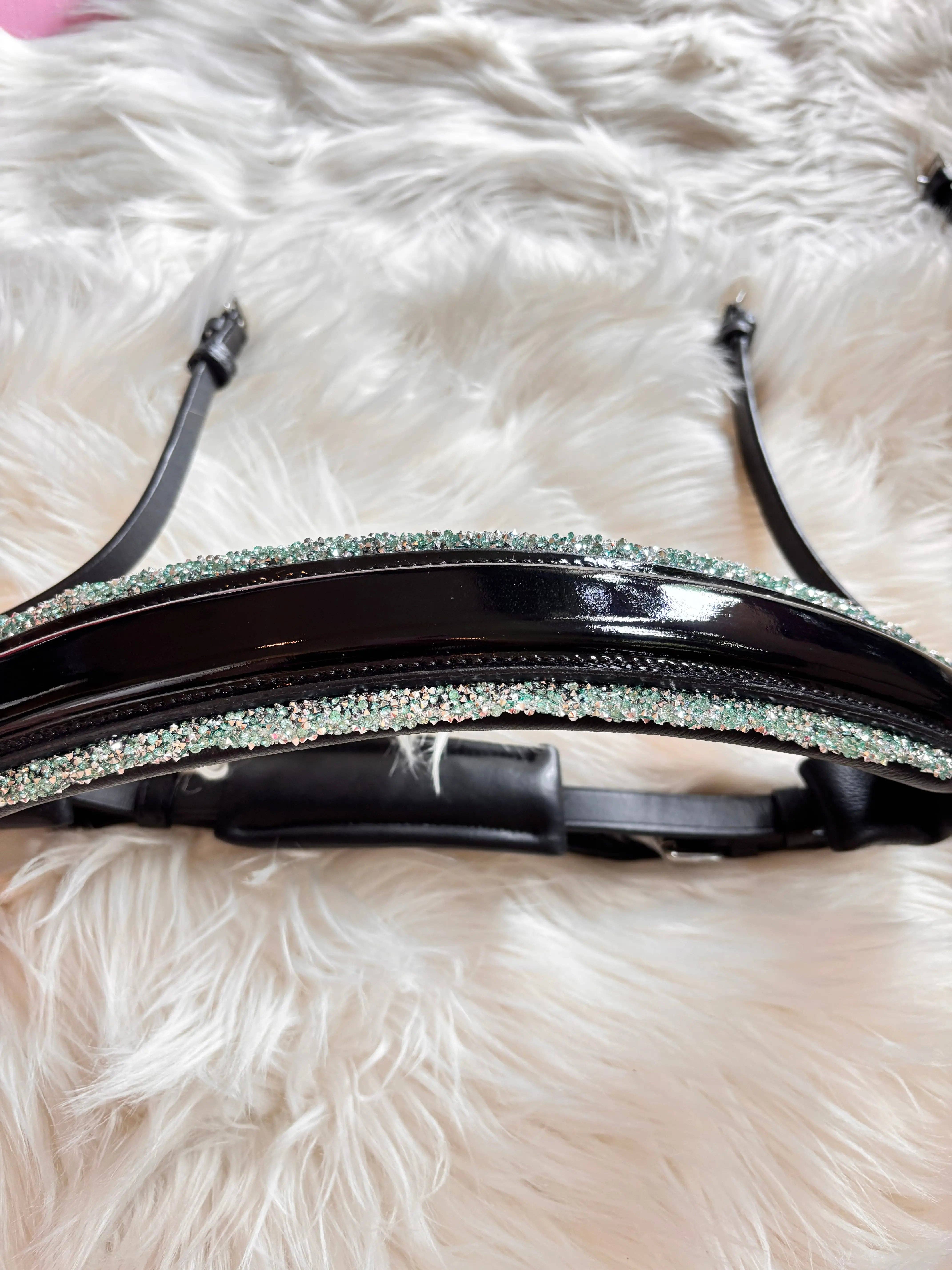 CR Harmonyequestrian - Wholesale Horseback Riding Gear - Noseband Mint Crystal3